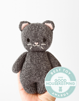 Peluche - Bébé chaton charbon 7"- Cuddle + kind