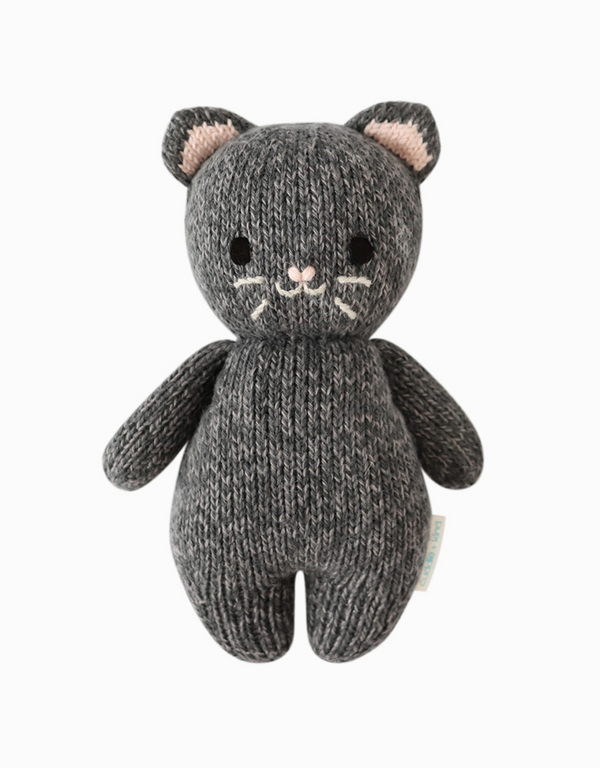 Peluche - Bébé chaton charbon 7"- Cuddle + kind