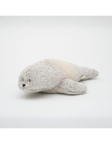 Peluche veilleuse en coton biologique avec sons apaisants - Phoque gris - Moonie | Veille sur toi