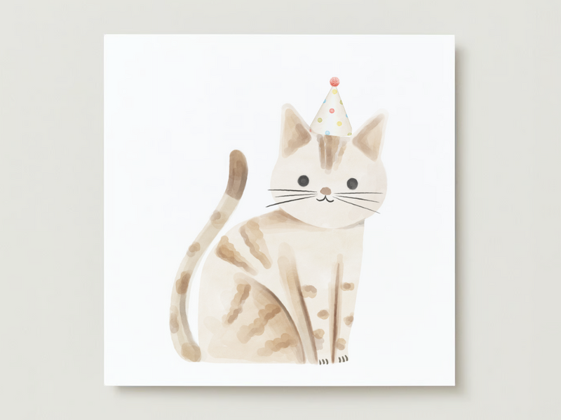 Carte de souhaits - Sammy le chat - Veille sur toi