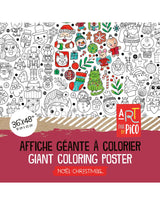 Affiche géante à colorier de Noël - Pico Tatoo | Veille sur toi
