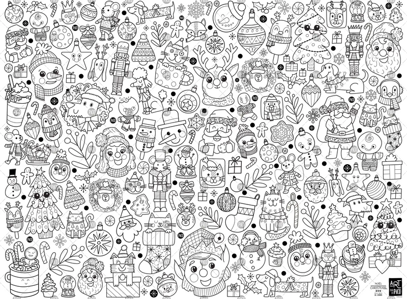 Coloriage Géant - Noël - Pico
