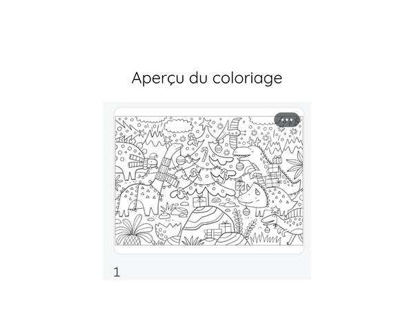 Coloriage de Noël "Les dinosaures" GRATUIT à télécharger!