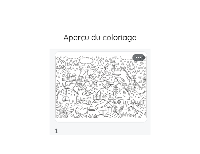 Coloriage de Noël "Les dinosaures" GRATUIT à télécharger!