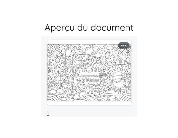 Coloriage de Noël "Joyeuses Fêtes" GRATUIT à télécharger!