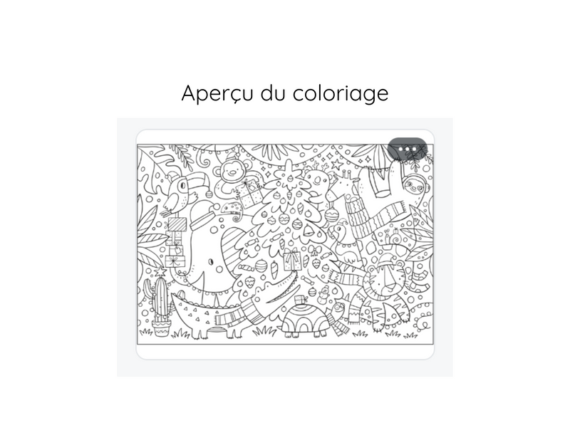 Coloriage de Noël "Safari" GRATUIT à télécharger!