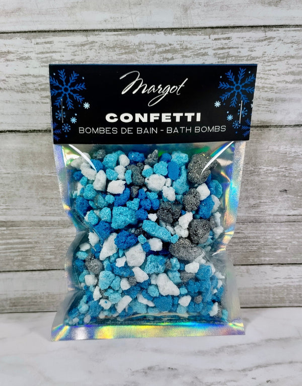 Bombe de bain - Confetti - Mix glace bleue - Noël - Margot