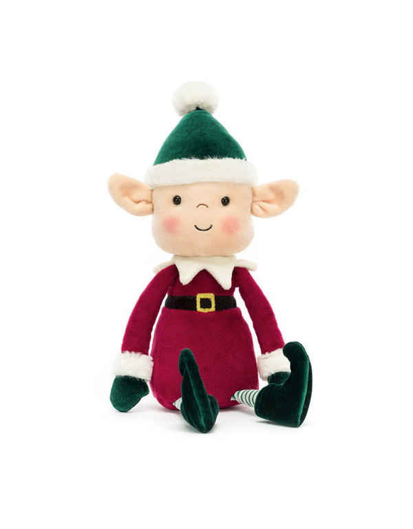 Peluche ultra douce du lutin Eldo pour Noël - Jellycat | Veille sur toi