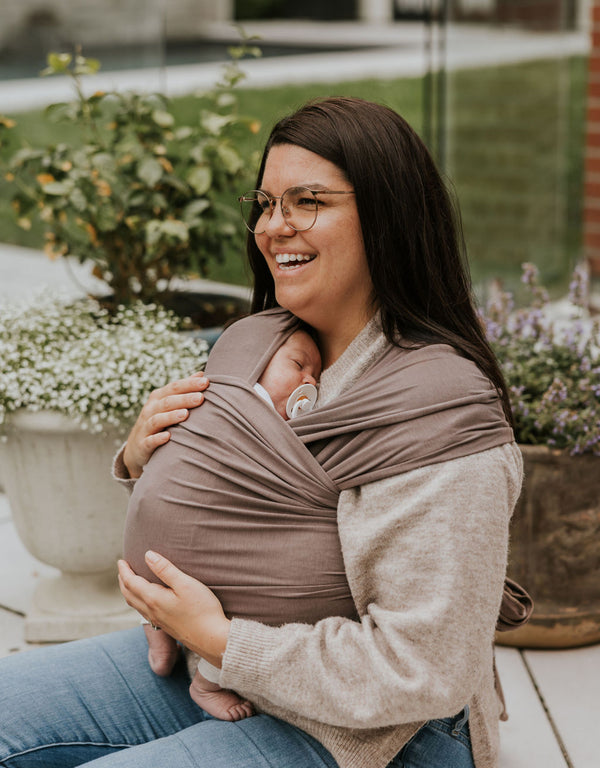 Écharpe de portage en bambou - Chocolat chaud - Zak & Zoé