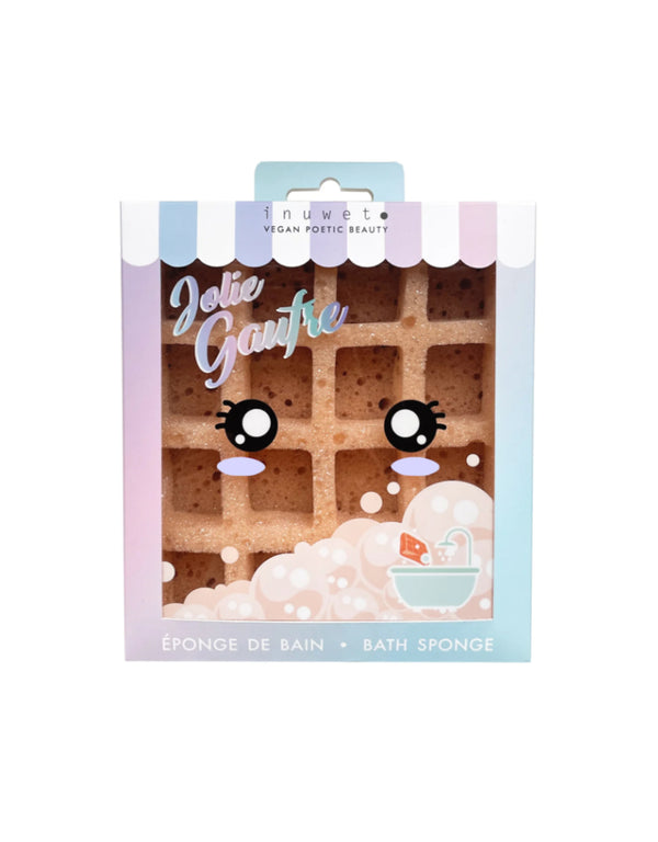 Éponge de bain en forme de gaufre - Inuwet | Veille sur toi