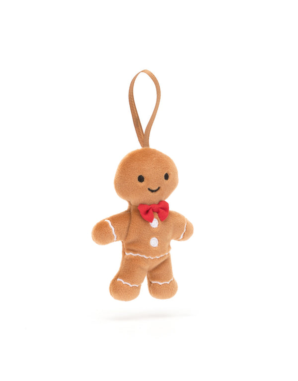 Peluche - Ornement pain d'épices festif Fred - Festive Folly Gingerbread Fred - Jellycat