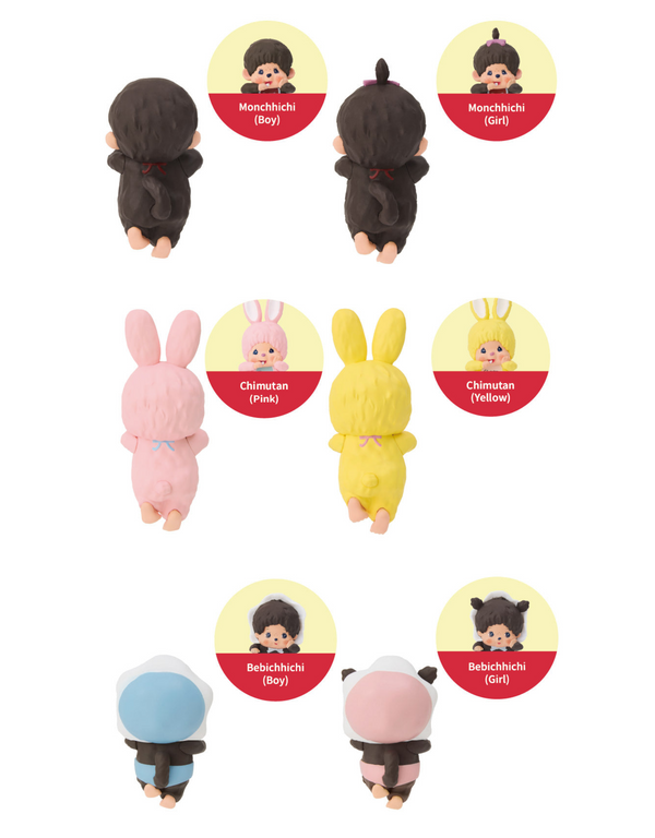 Mini figurines collantes Hippers de Monchhichi - Sonny Angel | Veille sur toi
