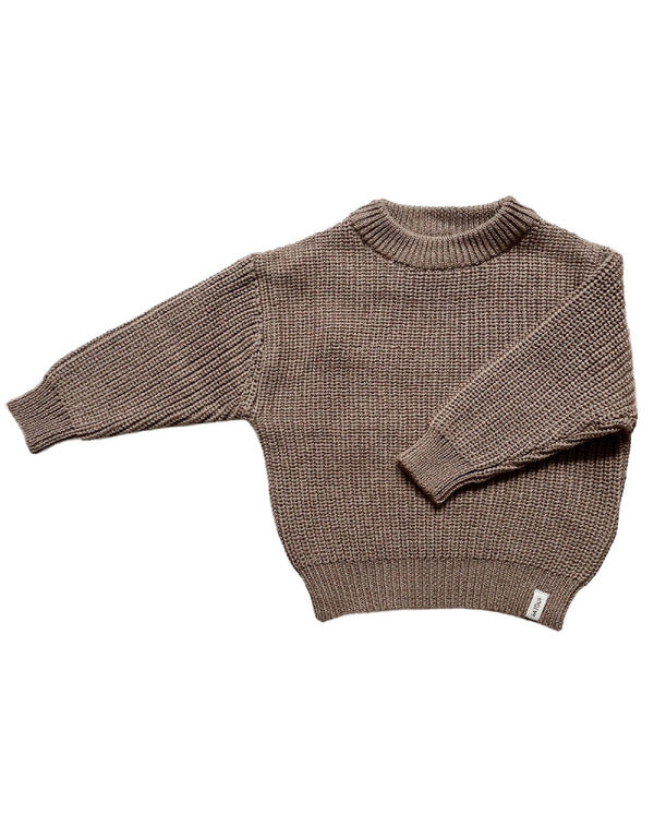 Pull évolutif pour bébés et enfants en tricot -Cappuccino - Bajoue