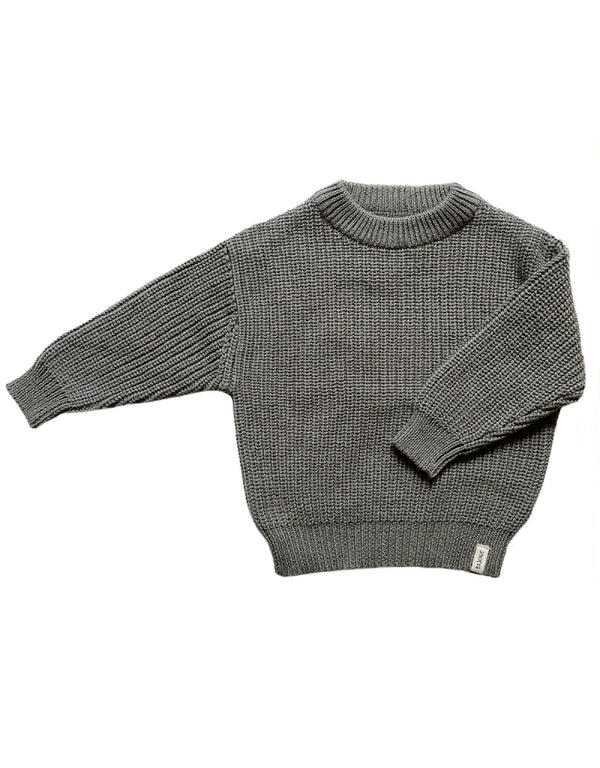 Pull évolutif pour bébés et enfants en tricot - Sauge - Bajoue