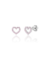 Sterling Silver Earrings - Pink Hearts - Girl Nation