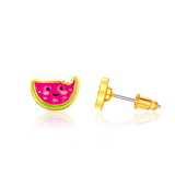 Boucles d'oreilles en émail - Melon d'eau - Girl Nation