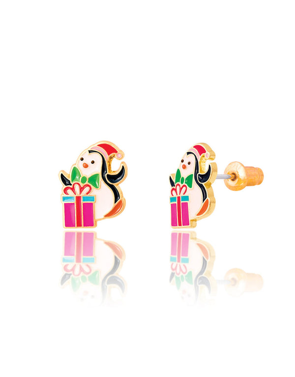 Boucles d'oreilles en émail - Cadeau pour manchot - Girl Nation