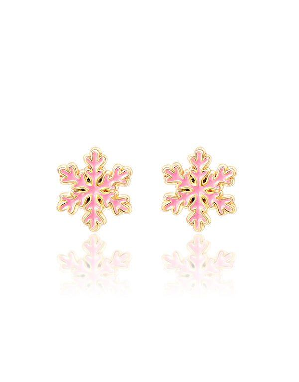 Boucles d'oreilles en émail - La magie du flocon de neige - Girl Nation