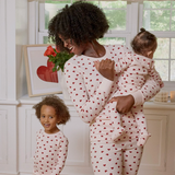 Dormeuse en coton côtelé biologique - Coeurs - Petit Lem