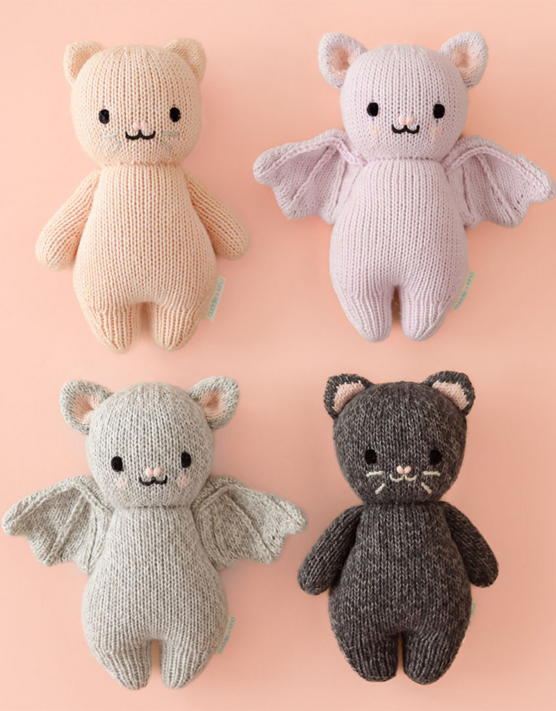 Peluche - Bébé chauve-souris lavande 7"- Cuddle + kind