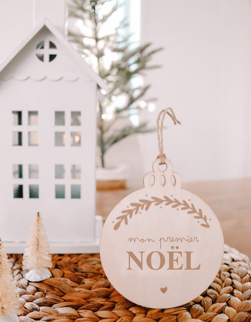 Ornements de Noël en bois - Mon premier Noël - Mömy