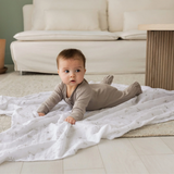 Cotton Muslin Swaddle Blanket - Leaves - Perlimpinpin