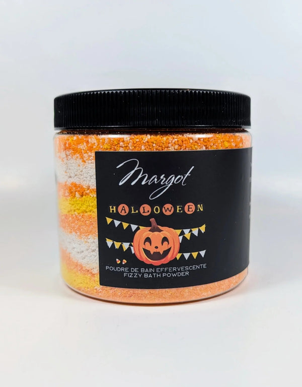 Poudre effervescente pour le bain à thématique d'Halloween - Citrouille - Margot | Veille sur toi