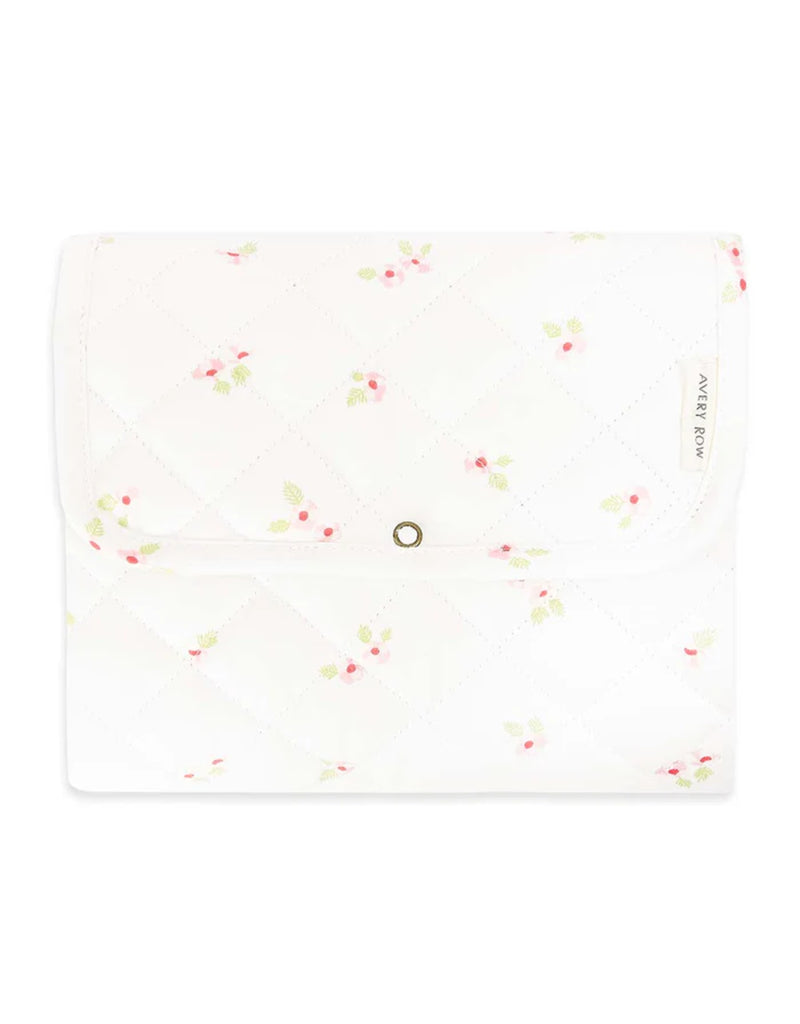 Matelas à langer de voyage portatif avec poche intégrée - Anémone - Avery Row