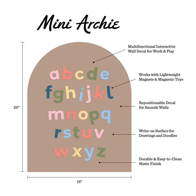 Arch Magnetic Wall Decal - Maple - The Type Set Co.