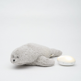 Peluche Sonore en Coton Biologique avec Veilleuse 2.0 - Phoque gris - Moonie