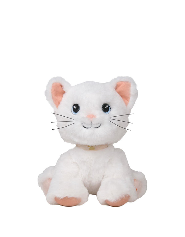 Peluche chat Dinkum Lux à la fourrure blanche - Olli Ella | Veille sur toi