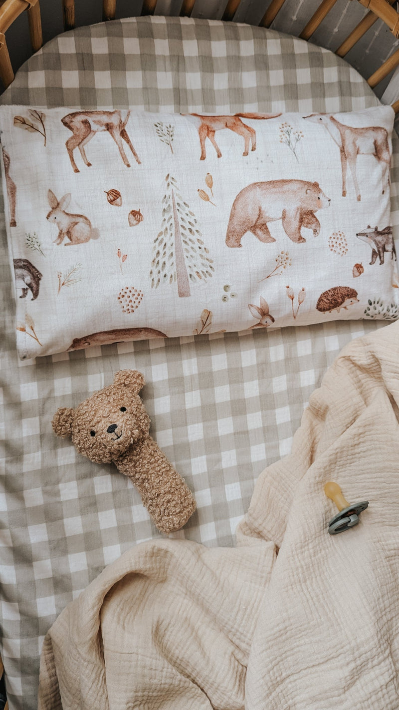 Taie d'oreiller pour enfant - Les amis du boisé - Veille sur toi