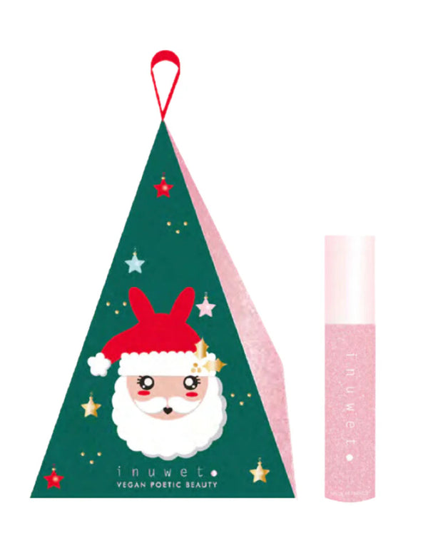 Coffret décoratif Père Noël à accrocher dans le sapin avec brillants à lèvres - Inuwet | Veille sur toi