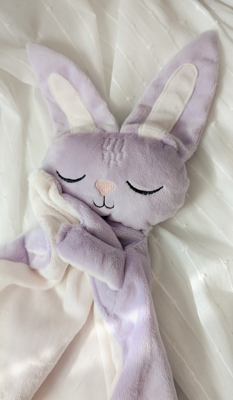 Doudou Lapine - Marguerite lilas endormie - Veille sur toi