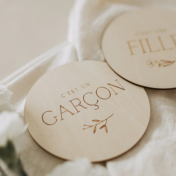 Pastille de bois recto/verso - Genre - Le petit tableau noir