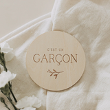 Pastille de bois recto/verso - Genre - Le petit tableau noir