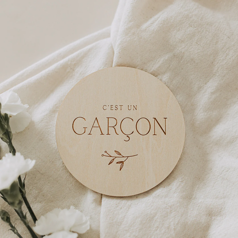 Pastille de bois recto/verso - Genre - Le petit tableau noir