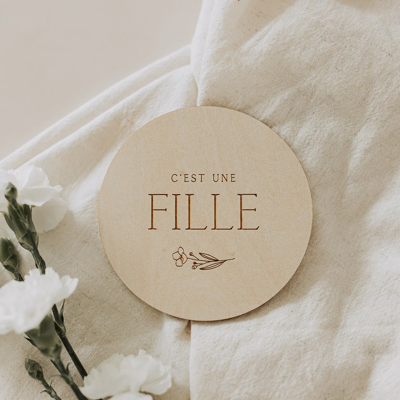 Pastille de bois recto/verso - Genre - Le petit tableau noir