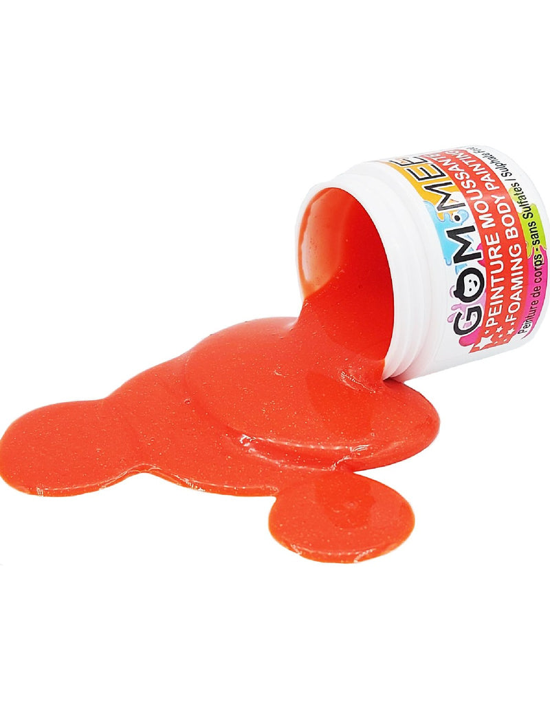 Nettoyant pour le corps - Peinture moussante rouge scintillante - GOM.MEE