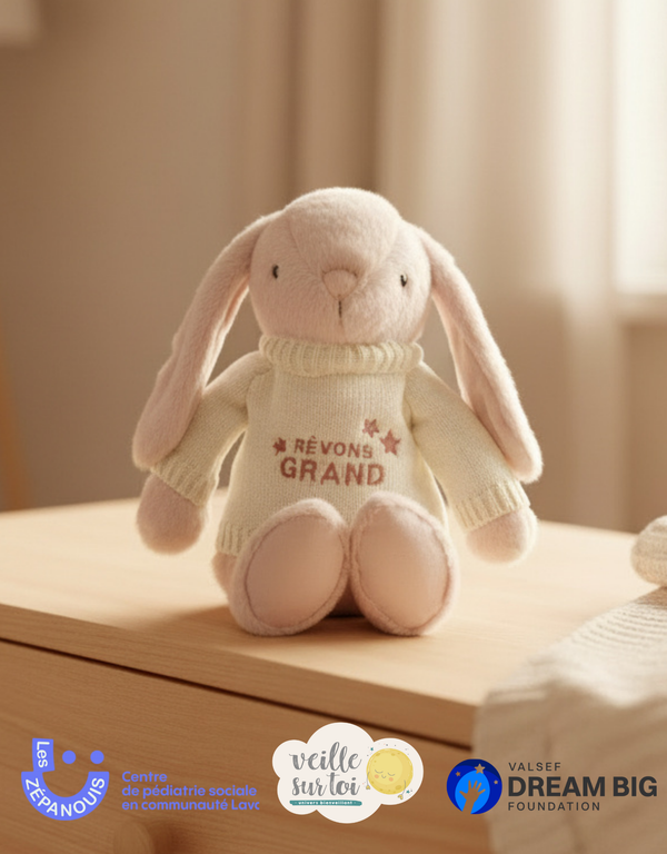 Peluche Pénélope en collaboration avec la Fondation Dream Big & Les Zépanouis