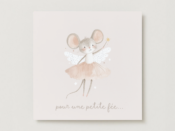 Carte de souhaits - Petite fée - Veille sur toi