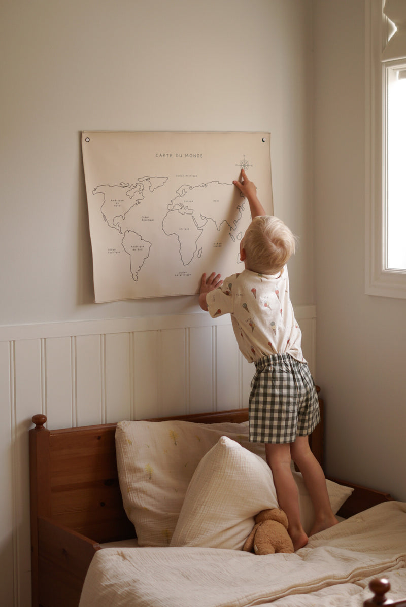 Vegan Leather Poster - World Map - KAM