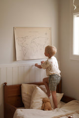 Vegan Leather Poster - World Map - KAM