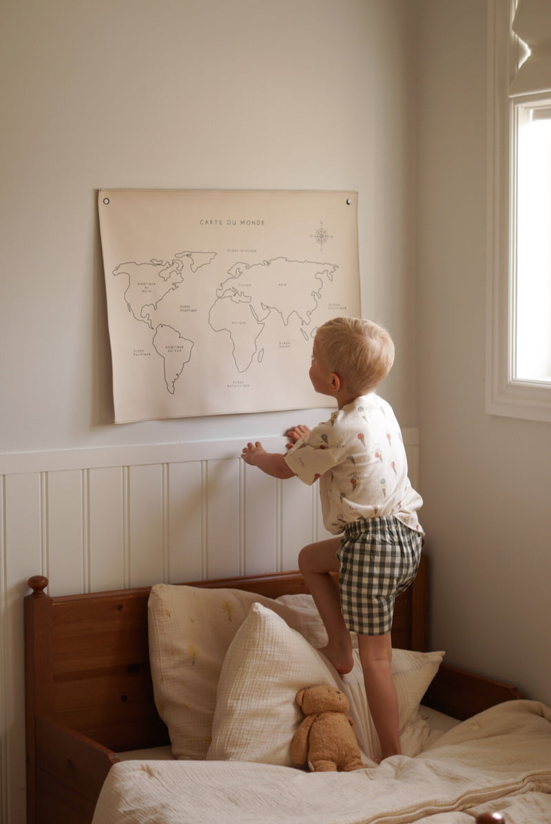 Vegan Leather Poster - World Map - KAM