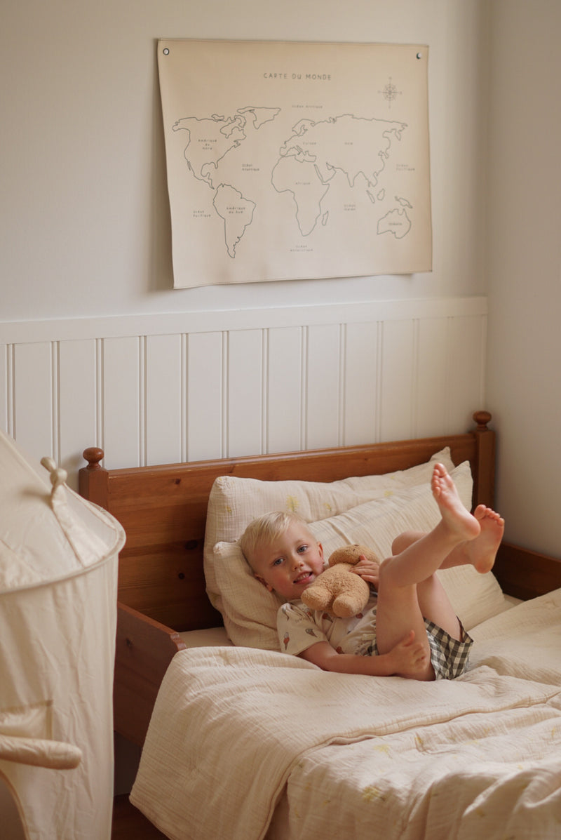 Vegan Leather Poster - World Map - KAM