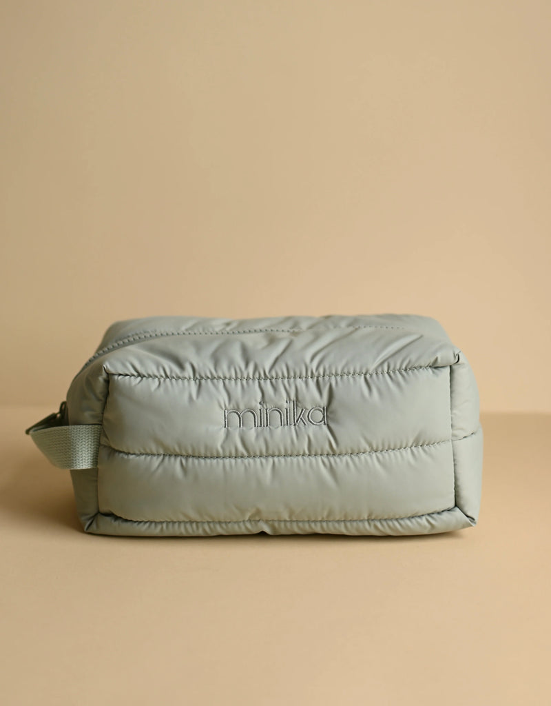 Pochette de rangement matelassée - Sauge - Minika | Veille sur toi