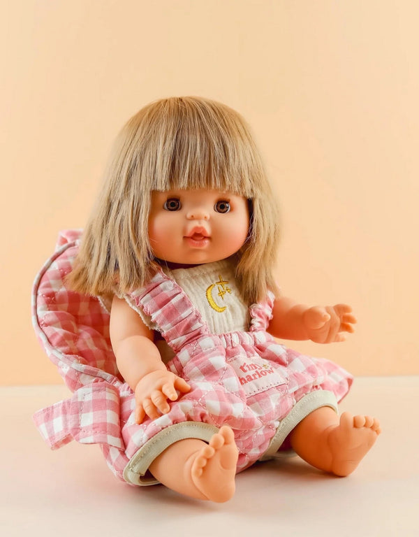 Porte-bébé pour poupée - Vichy rose - Tiny Harlow