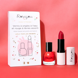 Coffret Duo Madame - Vernis et rouge à lèvres végétaliens - Rosajou
