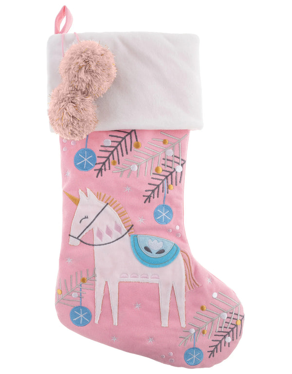 Bas de Noël à suspendre avec motifs de licorne - Stephen Joseph | Veille sur toi