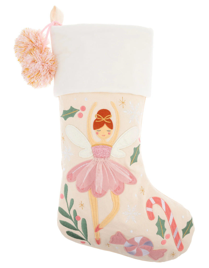 Bas de Noël à suspendre avec motifs de fée qui danse - Stephen Joseph | Veille sur toi